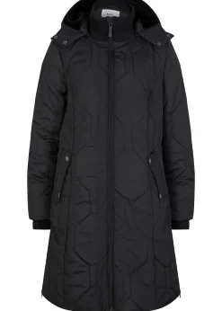 Manteau court avec surpiqûres diamant et zips latéraux