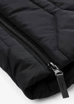 Manteau court avec surpiqûres diamant et zips latéraux