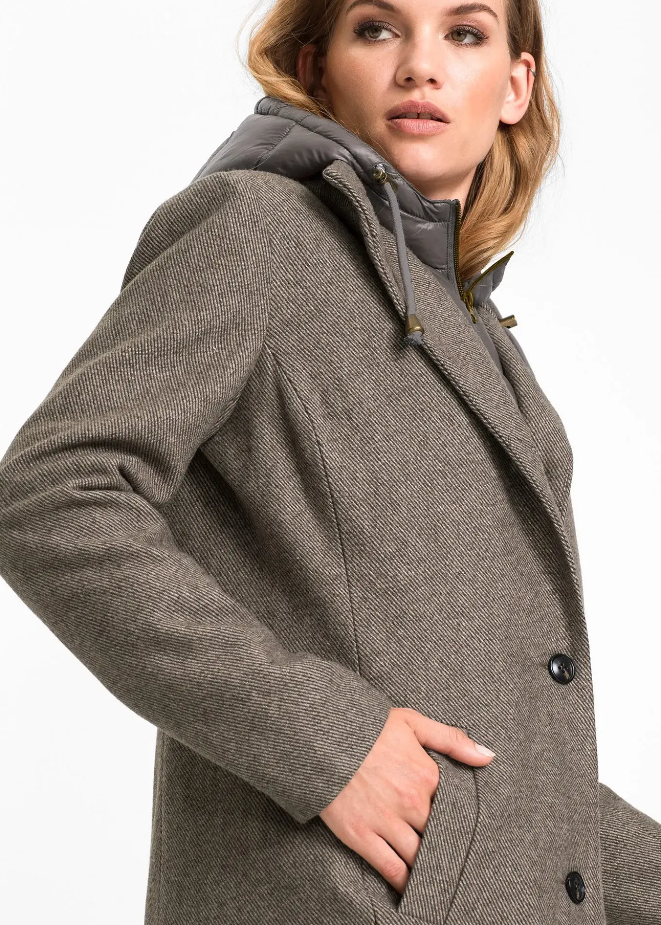 Manteau court d’hiver, style 2en1