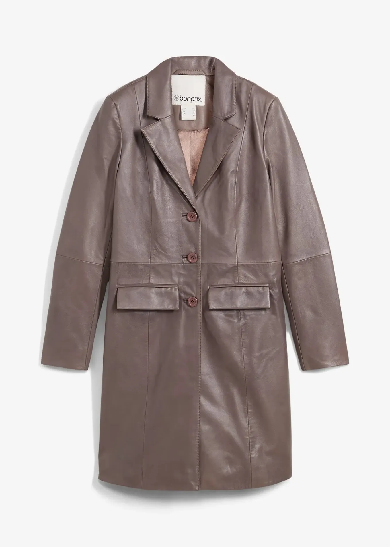 Manteau court en cuir nappa d’agneau