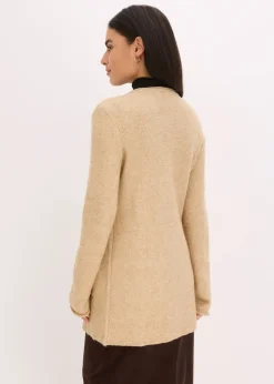 Manteau court en maille avec sequins et fil brillant