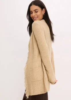 Manteau court en maille avec sequins et fil brillant