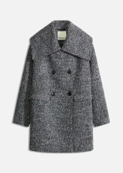 Manteau court et oversize, aspect chiné