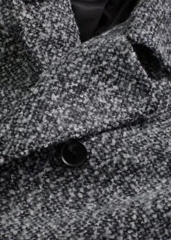 Manteau court et oversize, aspect chiné