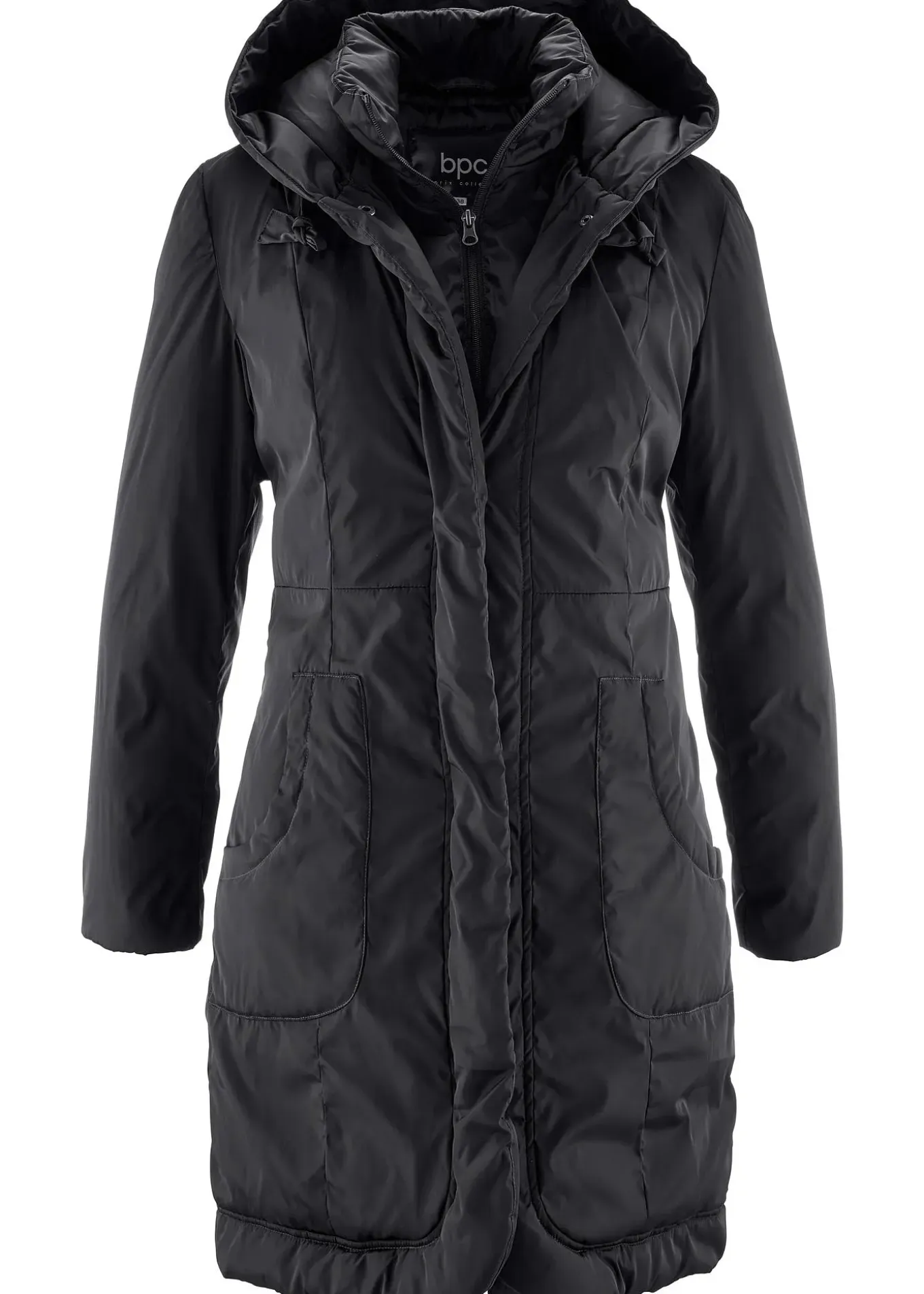 Manteau court légèrement rembourré à capuche