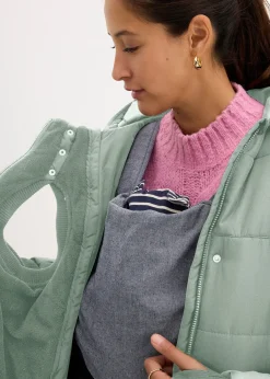 Manteau de grossesse 3-en-1 avec empiècement de portage