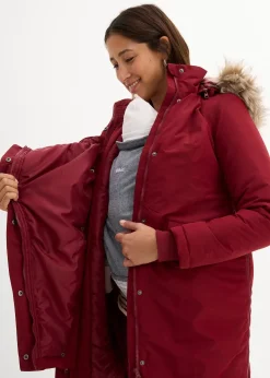 Manteau de grossesse 3-en-1 coupe-vent et imperméable avec fonction portage
