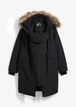 Manteau de grossesse 3-en-1 coupe-vent et imperméable avec fonction portage