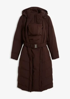 Manteau de grossesse 2-en-1 chaud et matelassé avec fonction portage