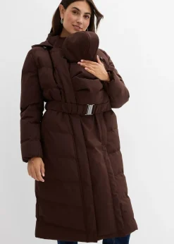 Manteau de grossesse 2-en-1 chaud et matelassé avec fonction portage