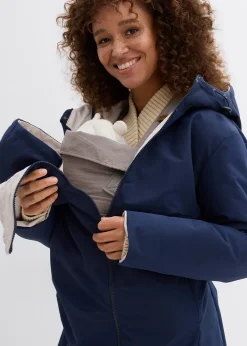 Manteau de grossesse 6-en-1 réversible et déperlant avec fonction portage