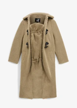 Manteau de grossesse en sherpa avec empiècement de portage