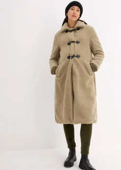 Manteau de grossesse en sherpa avec empiècement de portage