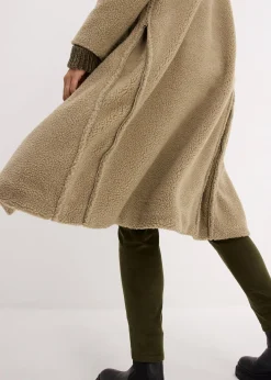 Manteau de grossesse en sherpa avec empiècement de portage