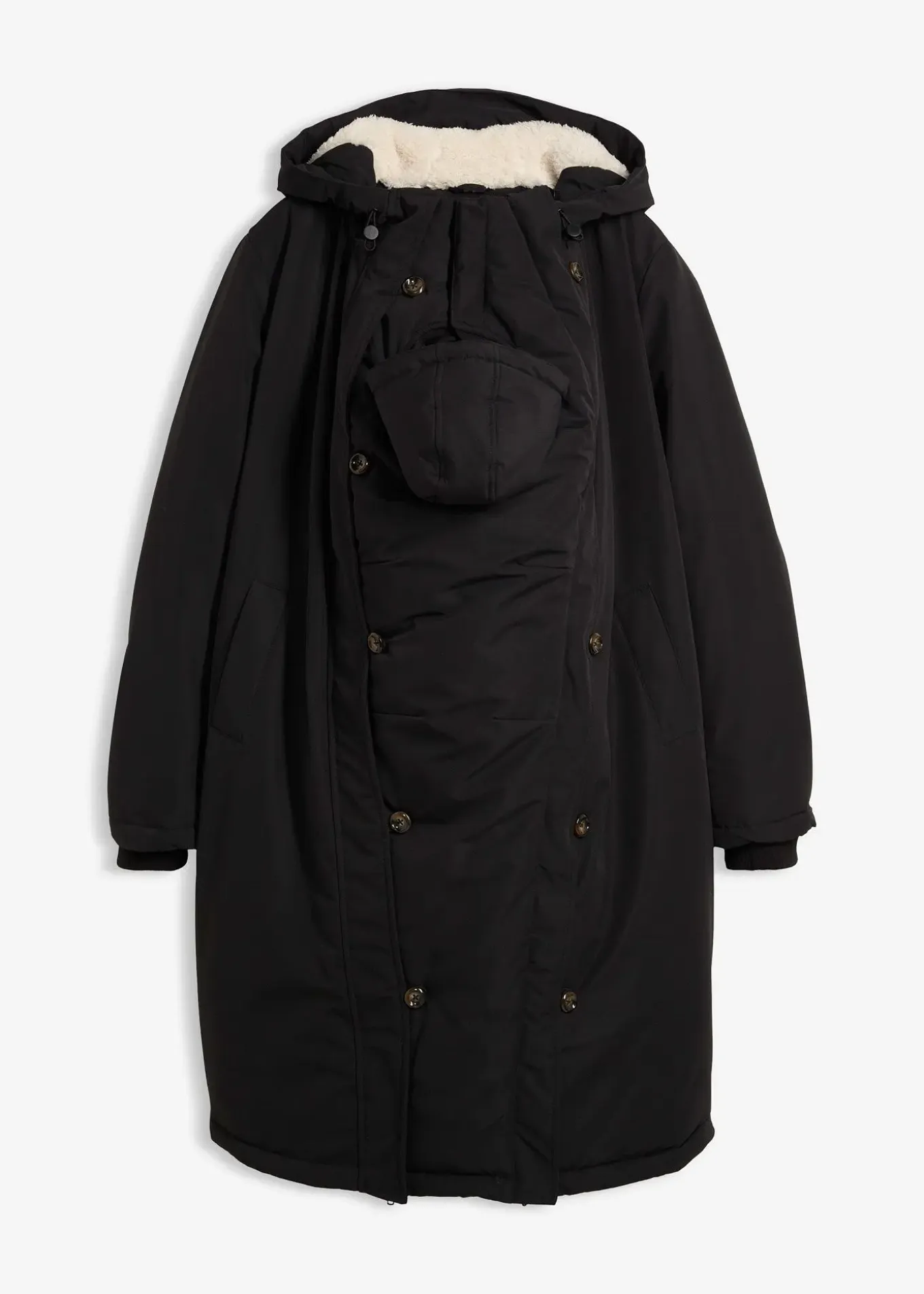 Manteau de grossesse rembourré 3en1 avec empiècement de portage