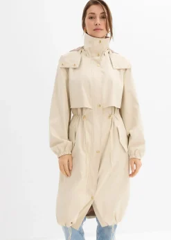 Manteau de mi-saison à capuche amovible