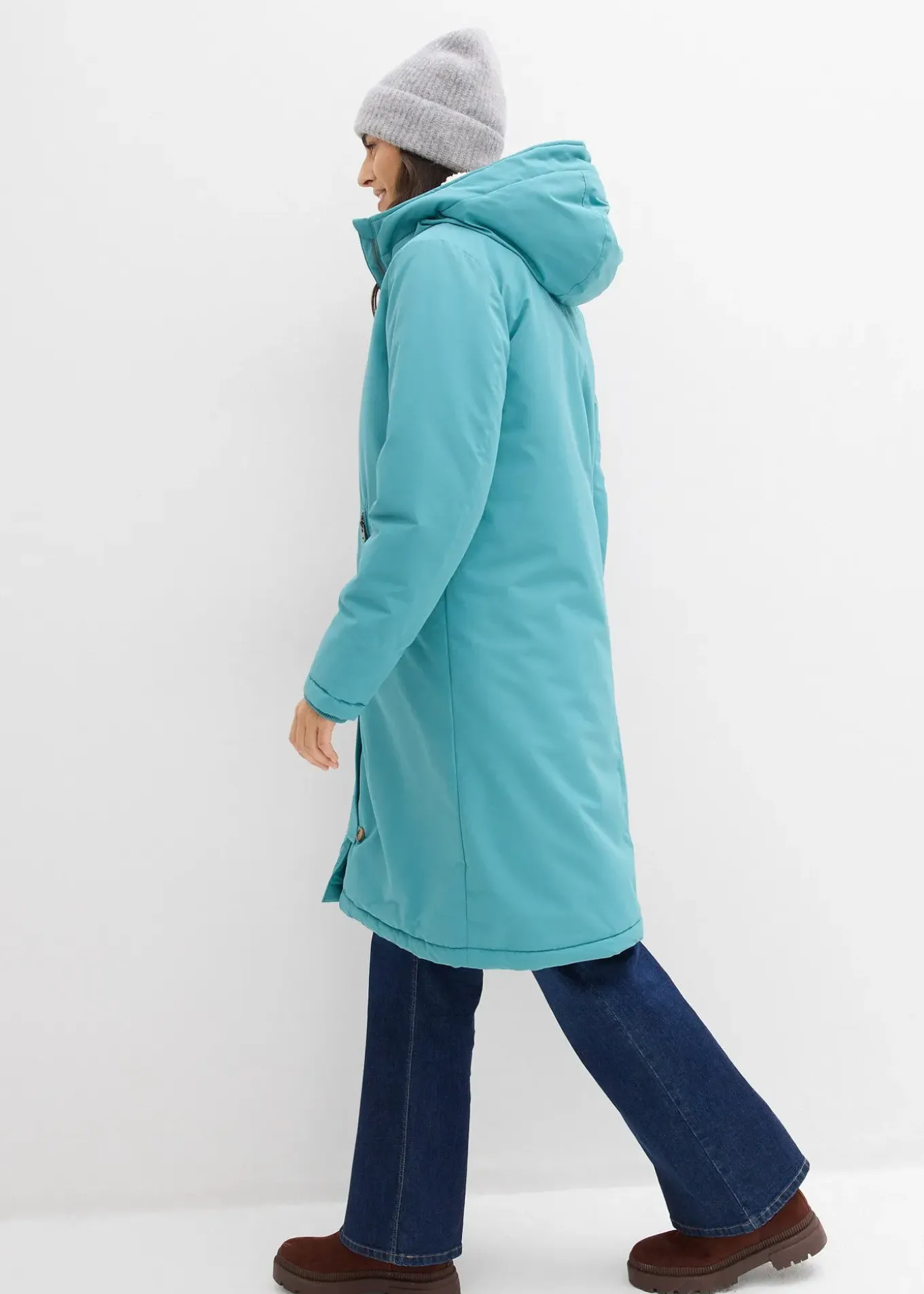 Manteau d’hiver avec doublure capuche en polaire peluche