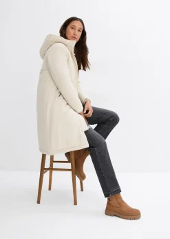 Manteau d’hiver avec doublure capuche en polaire peluche