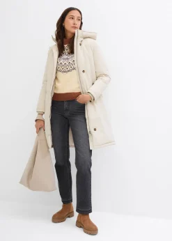 Manteau d’hiver avec doublure capuche en polaire peluche