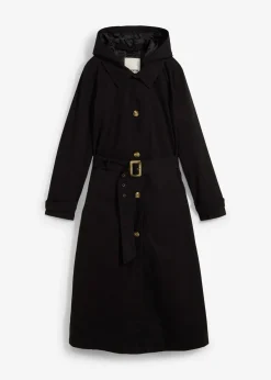 Manteau esprit trench à capuche amovible