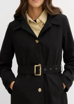 Manteau esprit trench à capuche amovible