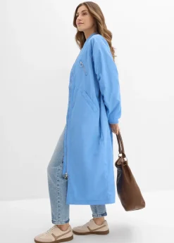 Manteau léger avec col en bord-côtes