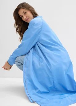 Manteau léger avec col en bord-côtes