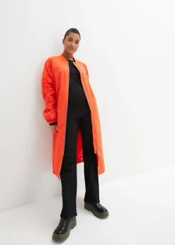 Manteau léger avec col en bord-côtes