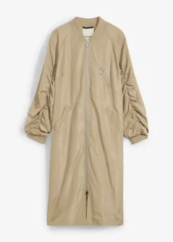 Manteau léger avec col en bord-côtes