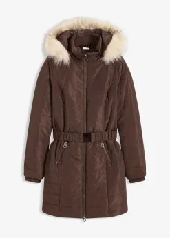 Manteau matelassé avec ceinture