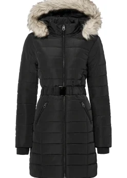 Manteau matelassé avec ceinture
