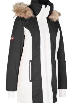 Manteau outdoor imperméable avec bordure peluche