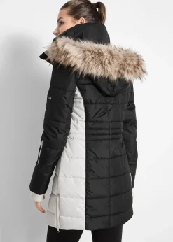 Manteau outdoor imperméable avec bordure peluche