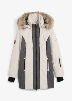 Manteau outdoor imperméable avec bordure peluche