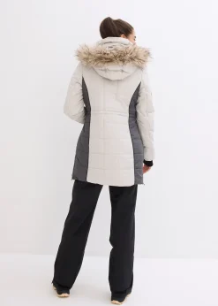 Manteau outdoor imperméable avec bordure peluche