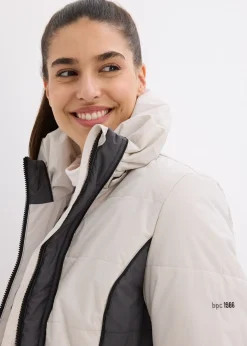 Manteau outdoor imperméable avec bordure peluche