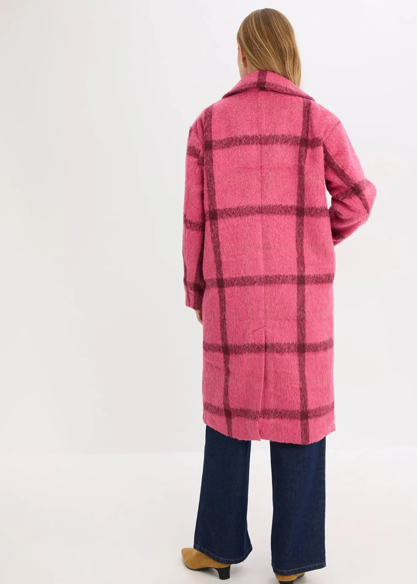 Manteau oversize, aspect laine