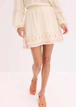 Mini-jupe avec broderie
