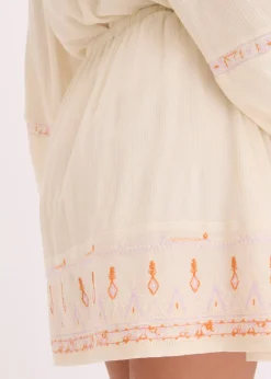 Mini-jupe avec broderie