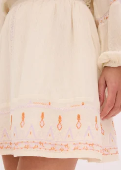 Mini-jupe avec broderie