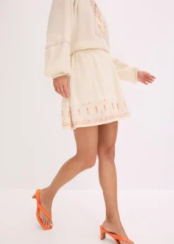 Mini-jupe avec broderie