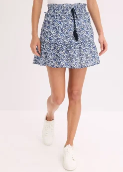 Mini-jupe bohème en coton léger