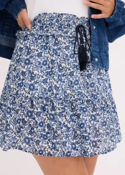 Mini-jupe bohème en coton léger