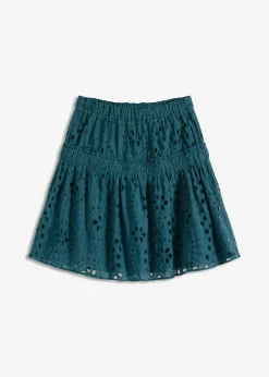 Mini-jupe en broderie anglaise
