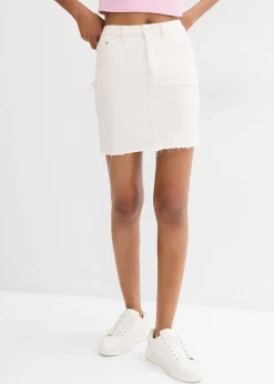 Mini-jupe en coton extensible