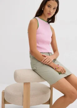 Mini-jupe en coton extensible