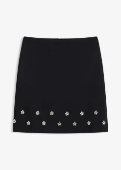 Mini-jupe en coton mélangé