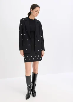 Mini-jupe en coton mélangé