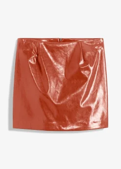 Mini-jupe enduite