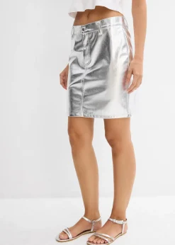 Mini-jupe métallisée